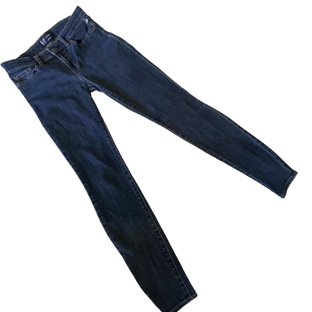 GAP Jeans Denim Jeggings Dark Blue Wash Stretchy 5 Pocket Design Size 25